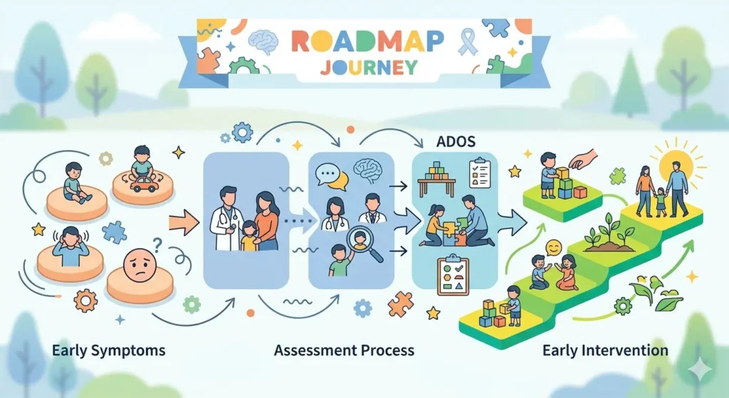 The Importance of Early Diagnosis. early diagnosis autism, autism early signs, ADOS test.
