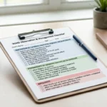 A printable ADHD symptom checklist for children with checkboxes for inattention, hyperactivity, and impulsivity symptoms.